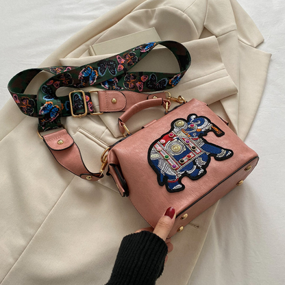 Embroidered Elephant Ethnic Sling Bag