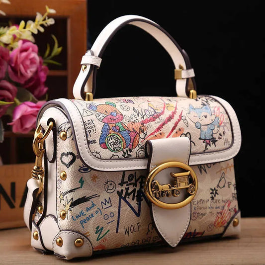 Luxury Horse Cart Buckle Sling Bag