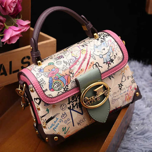 Luxury Horse Cart Buckle Sling Bag