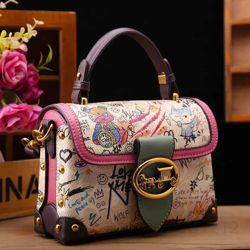 Luxury Horse Cart Buckle Sling Bag
