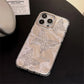 iPhone Series White Peal & Shell Silver Butterfly Phone Case