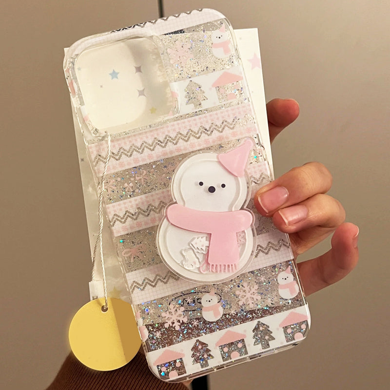 iPhone Series Glittery Christmas Pattern Case