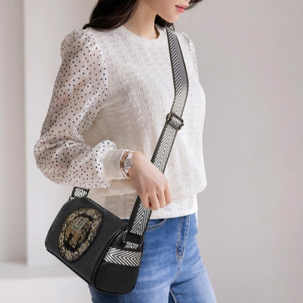 Embroidered Elephant Classy Sling Bag