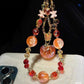Royal Peach Beaded Phone Charm Chain