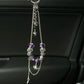 Purple Pearl Silver Drop Phone Charm Chain