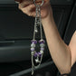 Purple Pearl Silver Drop Phone Charm Chain