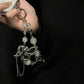 White Pearl Silver Butterfly Phone Charm Chain
