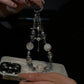 Big Pearl Stone Drop Phone Charm Chain