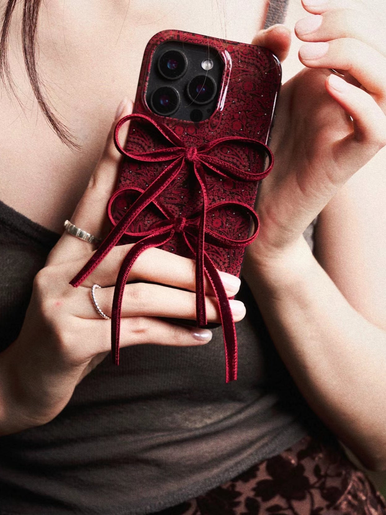 iPhone Series Red Bow Style Phone Case