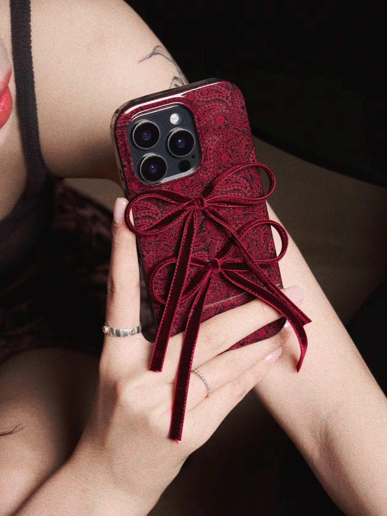 iPhone Series Red Bow Style Phone Case
