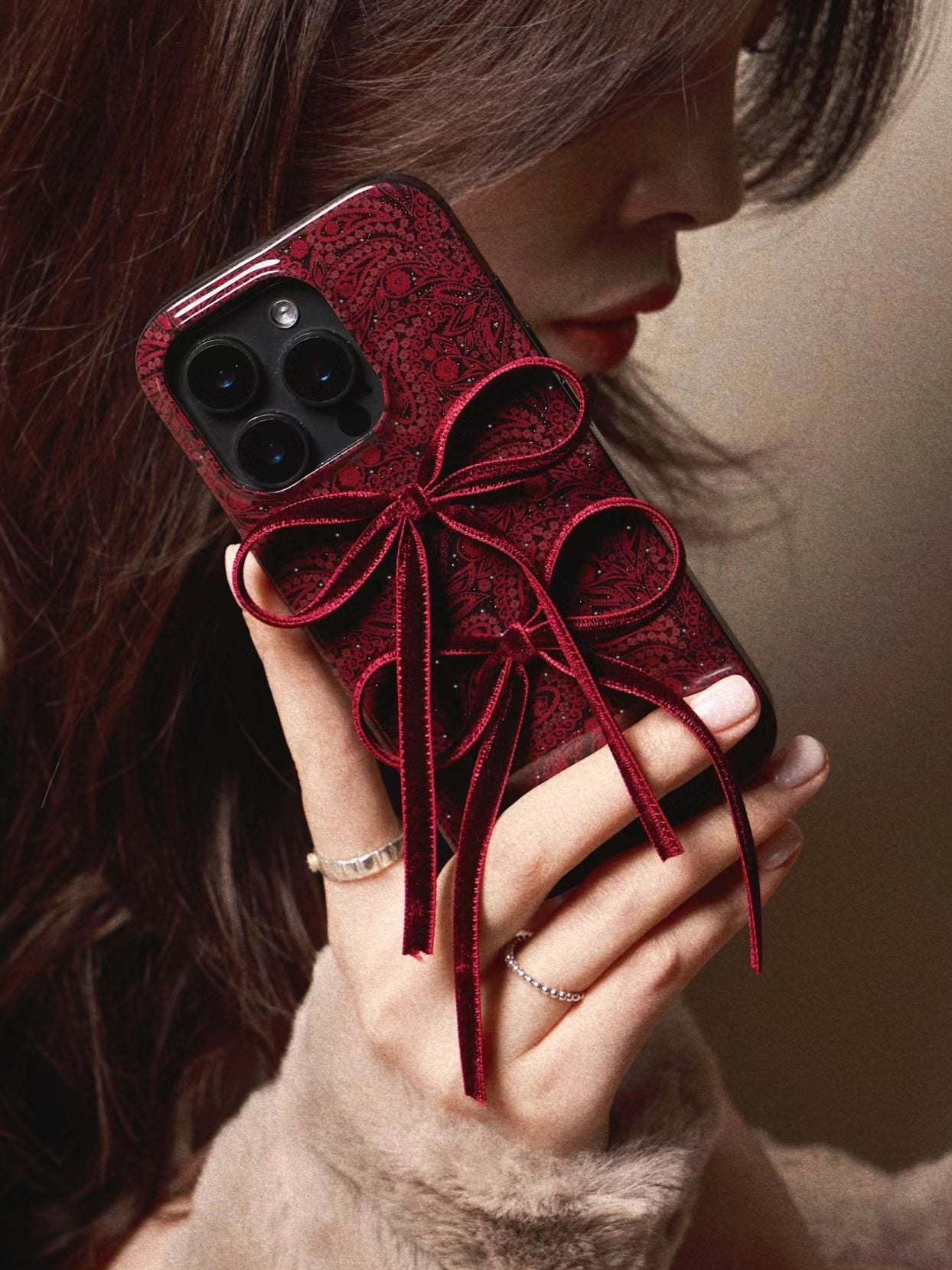 iPhone Series Red Bow Style Phone Case