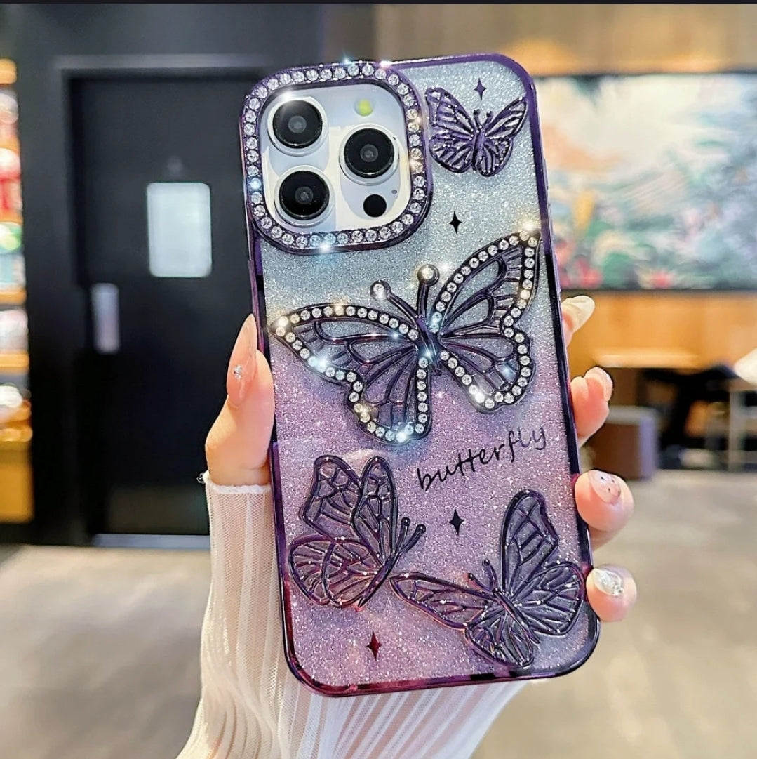 Luxury Diamond Butterfly Premium Case