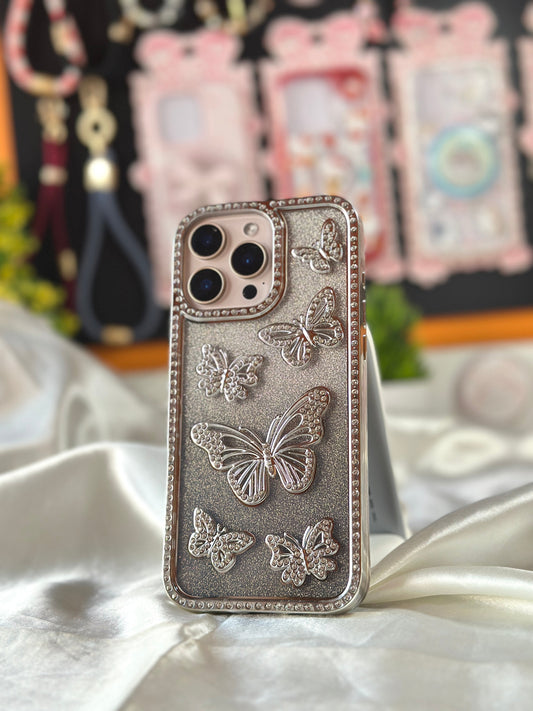 Luxury Diamond Butterfly Premium iPhone Case