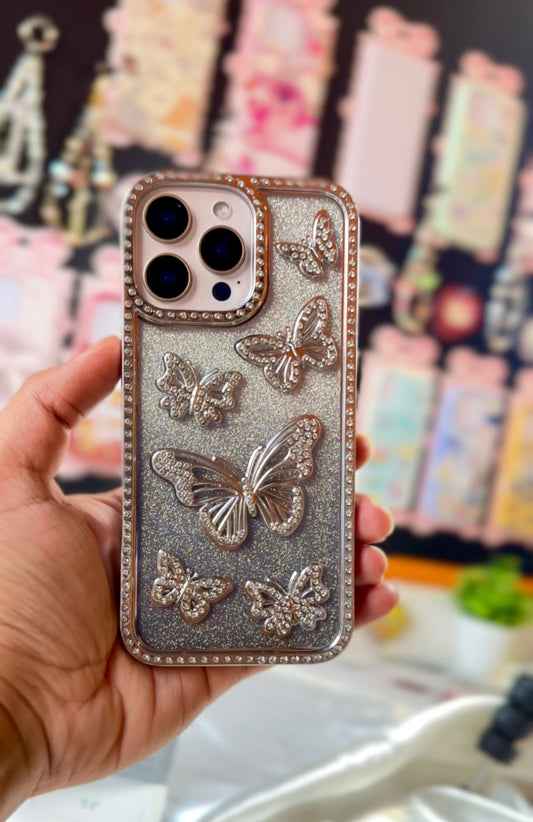 Luxury Diamond Butterfly Premium iPhone Case