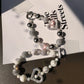 Love Heart Short Water Diamond Balls Phone Charm Chain