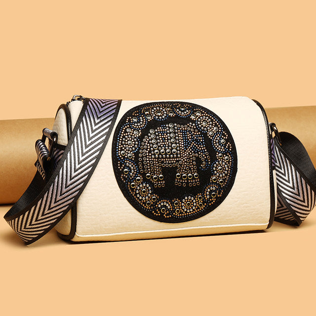 Embroidered Elephant Classy Sling Bag
