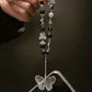 Butterfly Clear Bead Phone Charm Chain