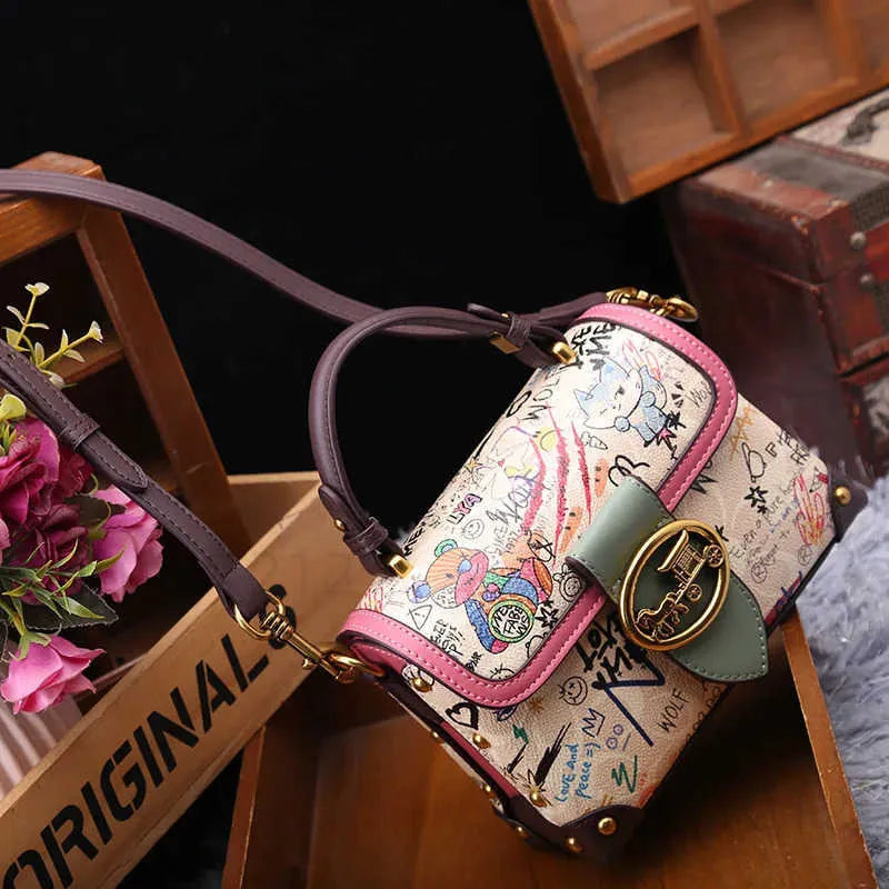 Luxury Horse Cart Buckle Sling Bag