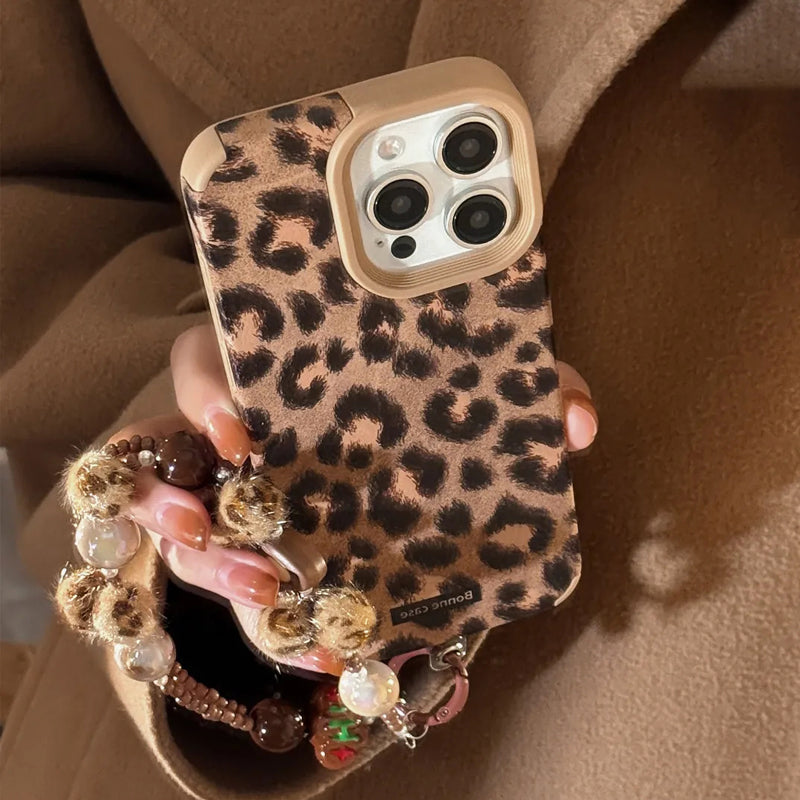 iPhone Series Retro Leopard Print Phone Case