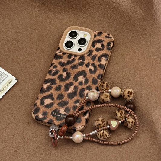 iPhone Series Retro Leopard Print Phone Case