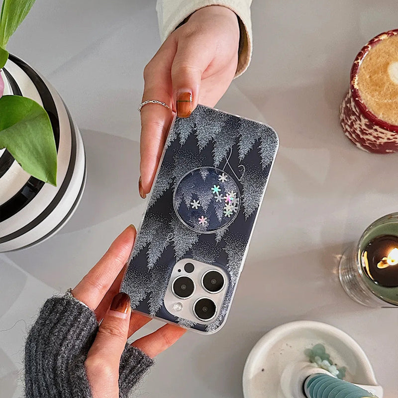 iPhone Series Winter Look Trees Case with PopGrip