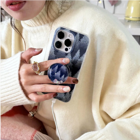 iPhone Series Winter Look Trees Case with PopGrip