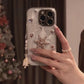 iPhone Series Studded Snowflake Silver Phone Case